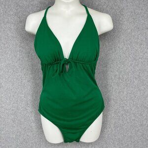 J. Crew Emerald Halter One Piece Swimsuit